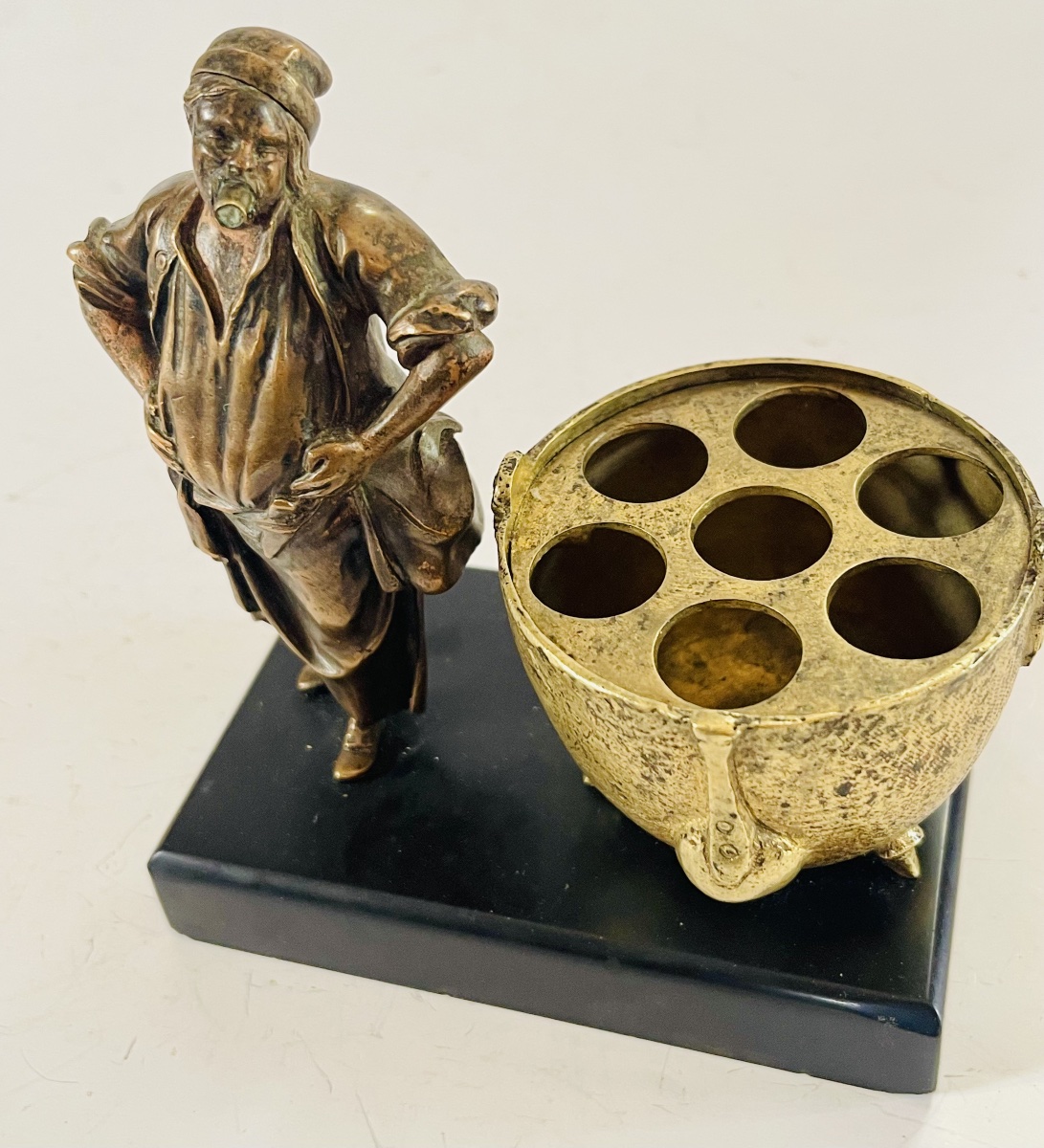 Porte cigares, pyrogène au boucher - bronze -photo-6